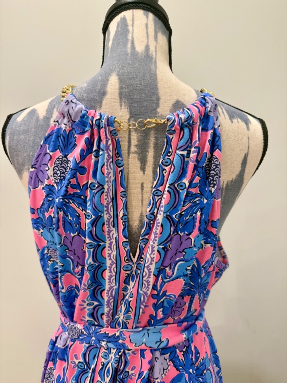 Lilly Pulitzer Bingham Maxi Dress Palm Paradise Size XL - Picture 9 of 11